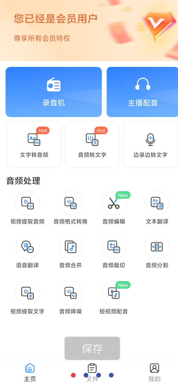 录音转换宝 解锁会员 方言多语都能识